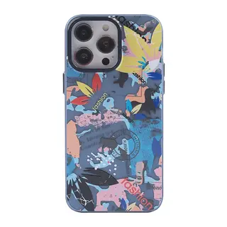 Apple iPhone 14 Pro Kılıf Prada Desenli Kapak - Prada Pembe - 1