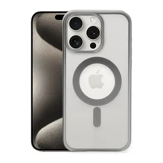 Apple iPhone 15 Pro Kılıf Erozi Magsafe Kapak - Gümüş