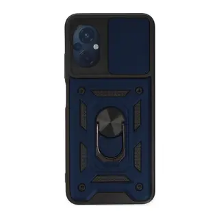 Xiaomi Poco M5 Kılıf Pars Lens Yüzüklü Silikon - Lacivert