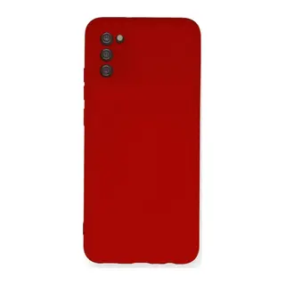 Samsung Galaxy A03S Kılıf Nano içi Kadife Silikon - Kırmızı