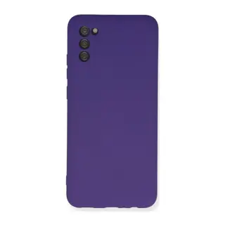 Samsung Galaxy A03S Kılıf Nano içi Kadife Silikon - Mor