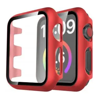 Apple Watch 42mm Camlı Kasa Ekran Koruyucu - Kırmızı