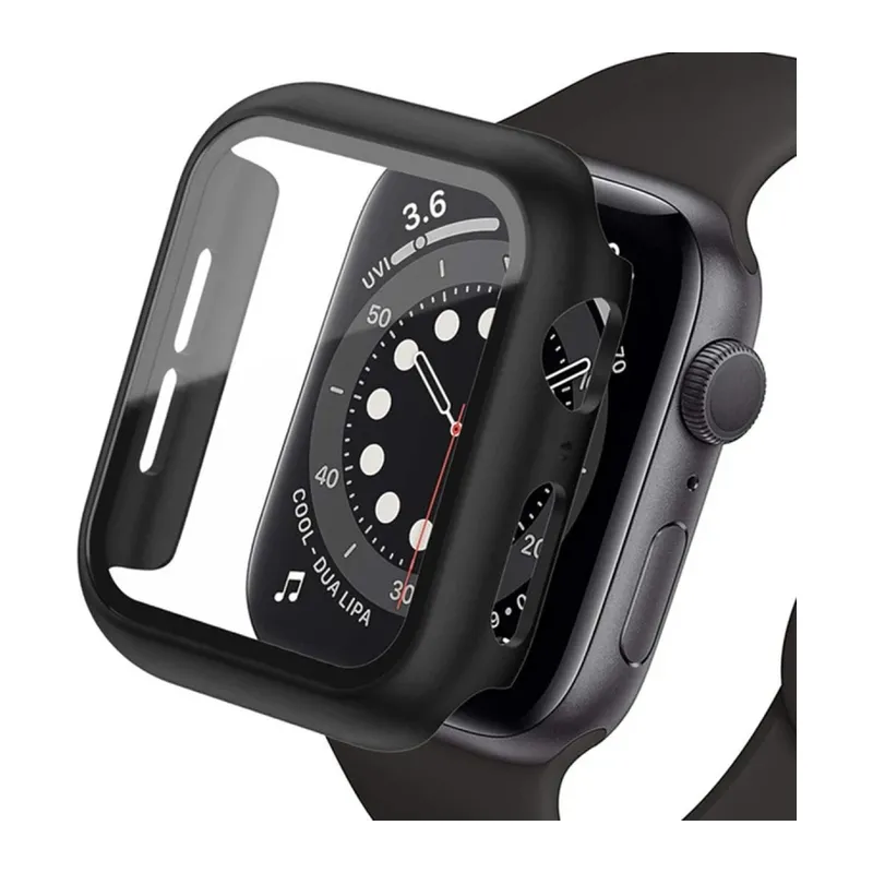 Apple Watch Ultra 49mm Camlı Kasa Ekran Koruyucu - Siyah