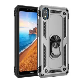 Xiaomi Redmi 7A Kılıf Sofya Yüzüklü Silikon Kapak - Gümüş