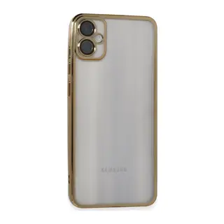 Samsung Galaxy A05 Kılıf Razer Lensli Silikon - Gold