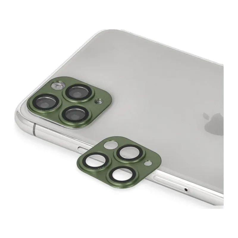 Apple iPhone 11 Pro Max Pers Alüminyum Kamera Lens - Yeşil