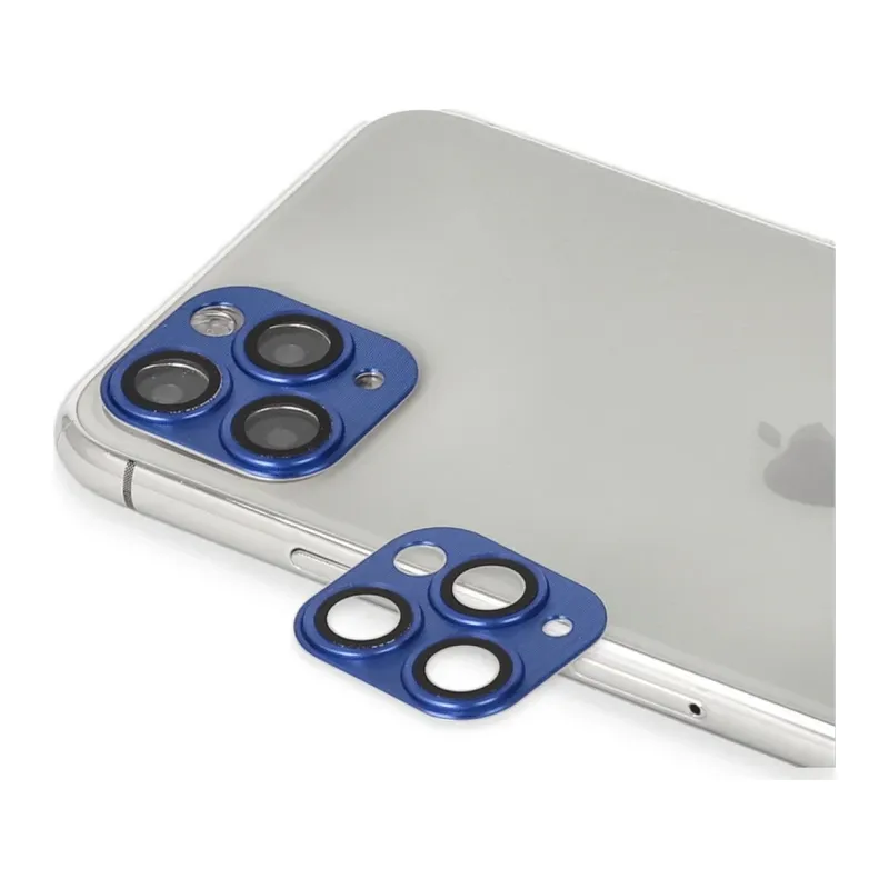 Apple iPhone 11 Pro Max Pers Alüminyum Kamera Lens - Lacivert