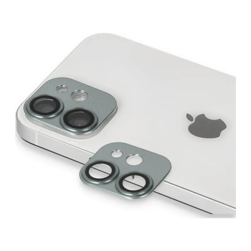 Apple iPhone 11 Pers Alüminyum Kamera Lens - Yeşil