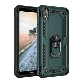 Xiaomi Redmi 7A Kılıf Sofya Yüzüklü Silikon Kapak - Yeşil