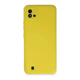 Realme C11 2021 Kılıf Nano içi Kadife Silikon - Sarı