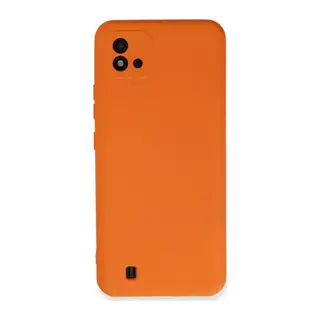 Realme C11 2021 Kılıf Nano içi Kadife Silikon - Turuncu