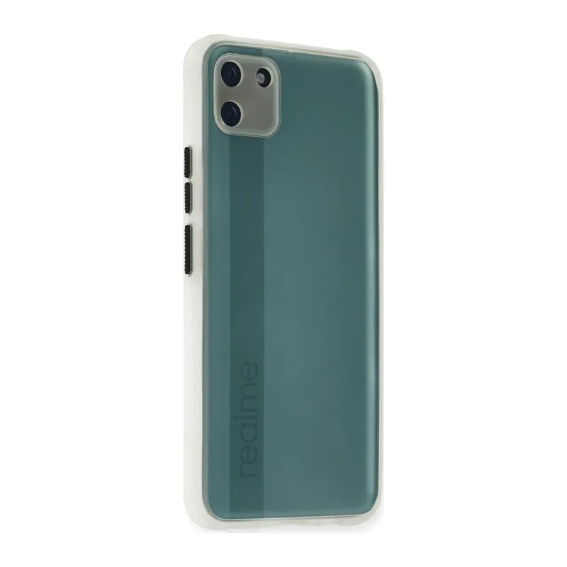 Realme C11 Kılıf Miami Şeffaf Silikon - Şeffaf