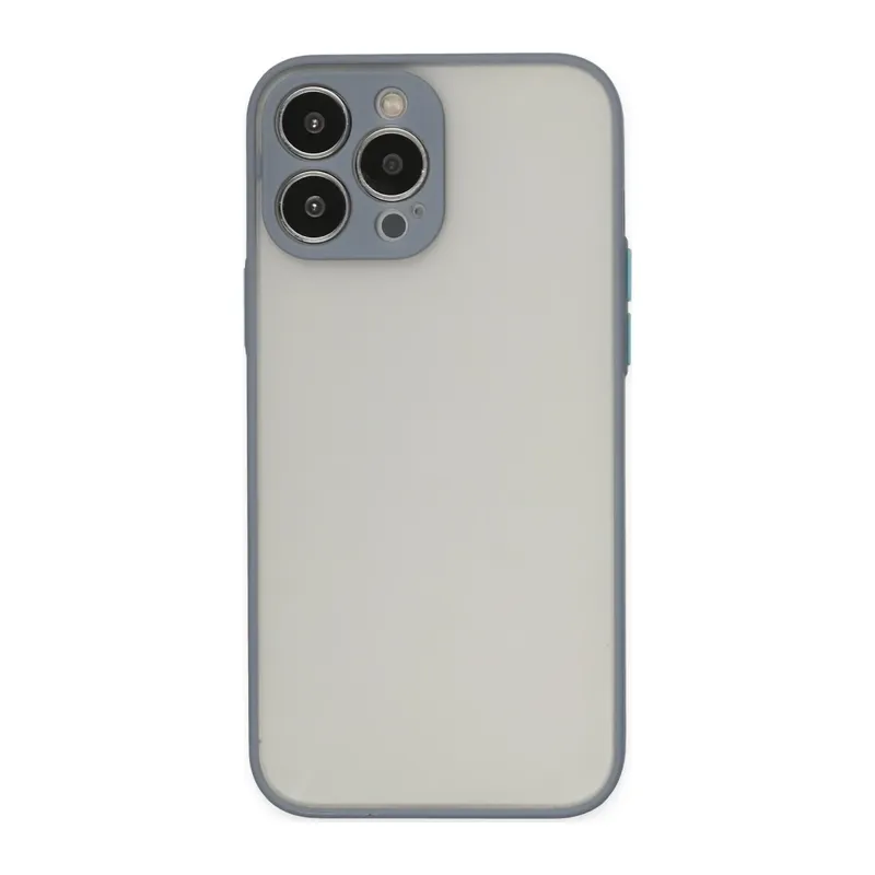Apple iPhone 13 Pro Kılıf Montreal Silikon Kapak - Gri