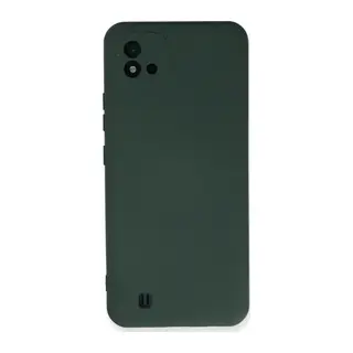 Realme C11 2021 Kılıf Nano içi Kadife Silikon - Koyu Yeşil