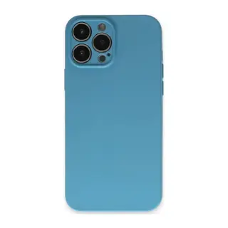 Apple iPhone 13 Pro Kılıf Nano içi Kadife Silikon - Mavi