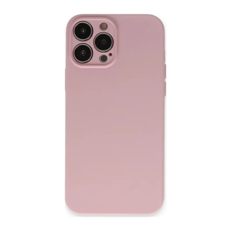 Apple iPhone 13 Pro Kılıf Nano içi Kadife Silikon - Pembe