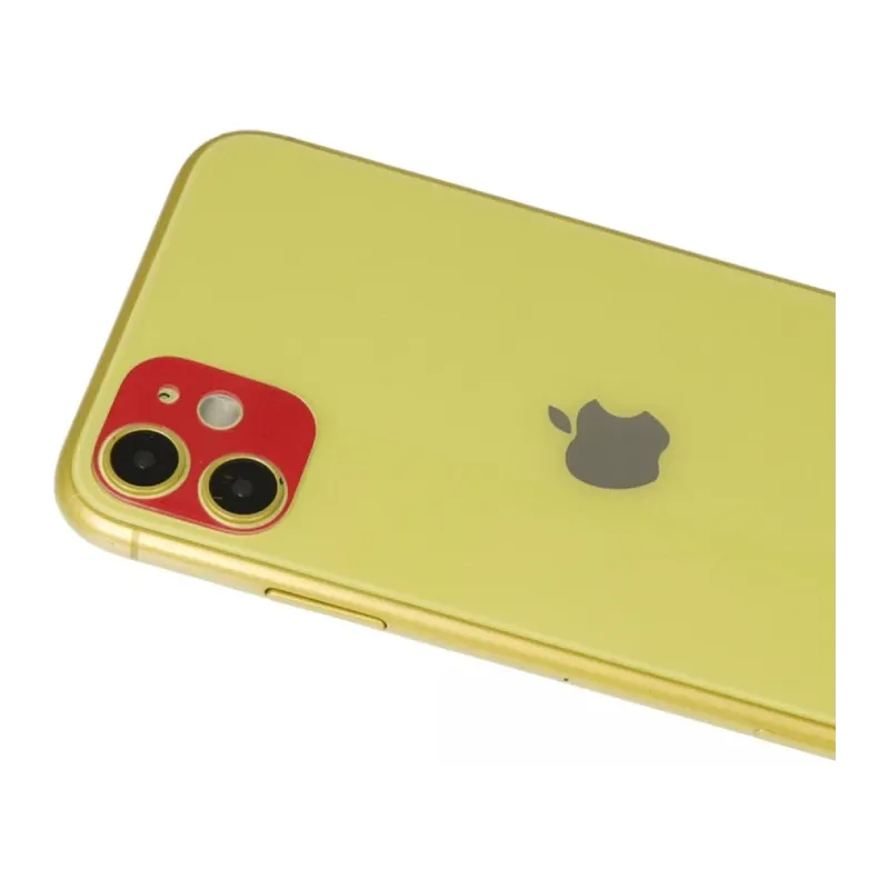 Apple iPhone 11 Rainbow Kamera Lens Koruma Cam - Kırmızı