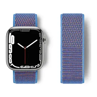 Apple Watch 42mm Hasırlı Cırtcırtlı Kordon - Mor