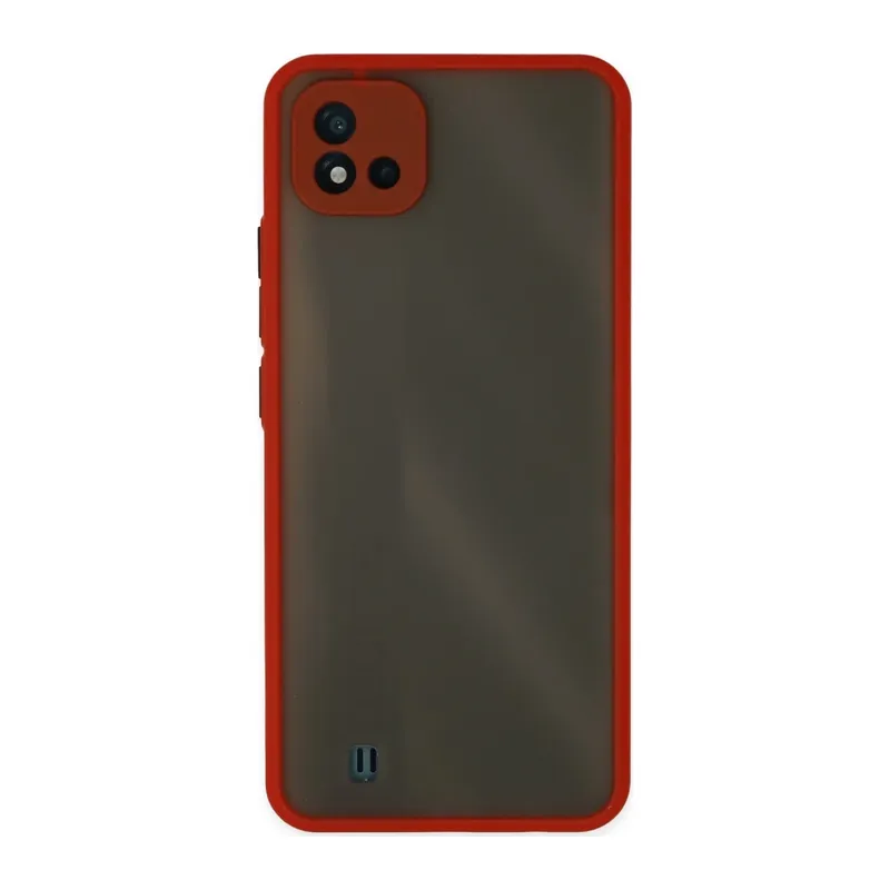 Realme C11 2021 Kılıf Montreal Silikon Kapak - Kırmızı