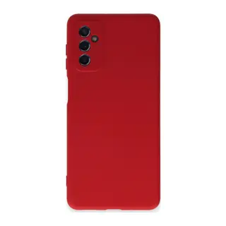 Samsung Galaxy M52 5G Kılıf Nano içi Kadife Silikon - Kırmızı