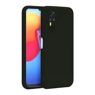 Vivo Y53S Kılıf Nano içi Kadife Silikon - Siyah