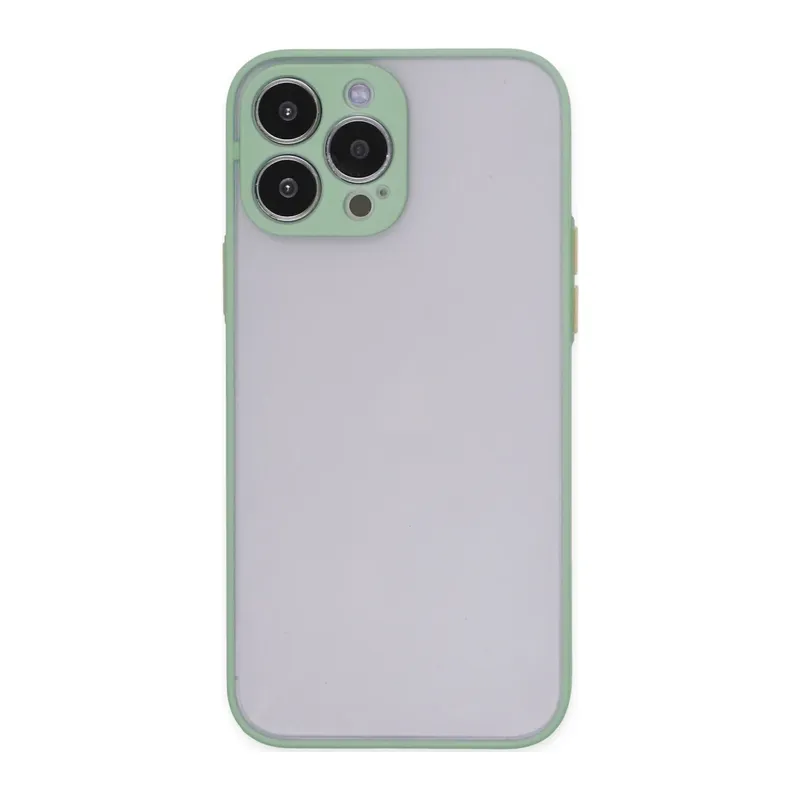 Apple iPhone 13 Pro Max Kılıf Montreal Silikon Kapak - Turkuaz