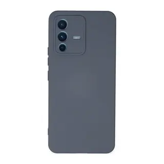 Vivo V23 5G Kılıf Nano içi Kadife Silikon - Gri
