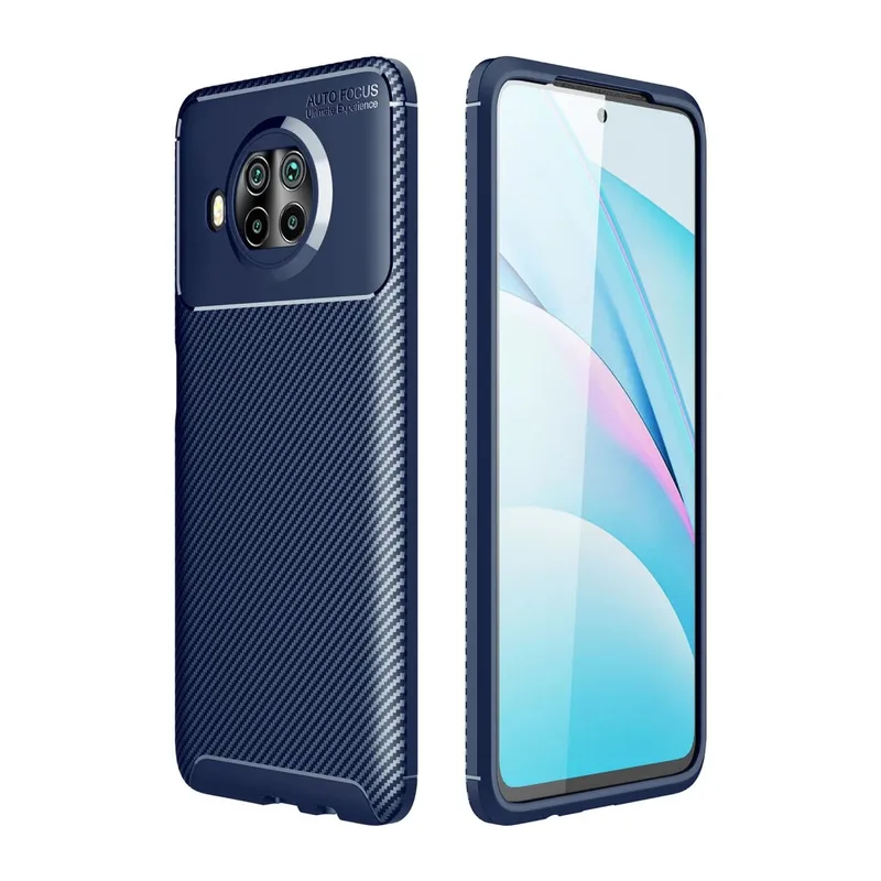 Xiaomi Mi 10T Lite Kılıf Auto Focus Karbon Kapak - Lacivert