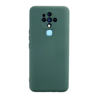 Tecno Camon 16 Kılıf Nano içi Kadife Silikon - Koyu Yeşil