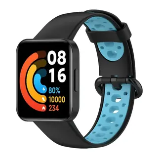 Xiaomi Redmi Watch 2 Spor Delikli Kordon - Siyah-Mavi