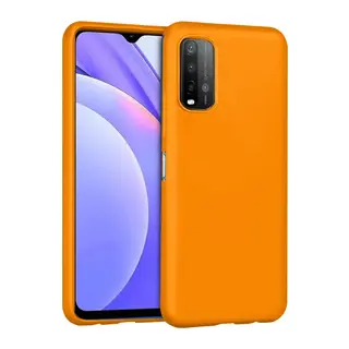 Xiaomi Redmi 9T Kılıf Nano içi Kadife Silikon - Turuncu
