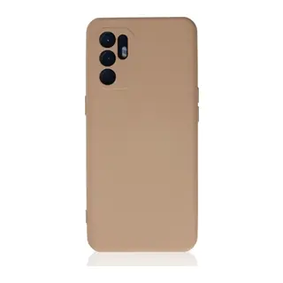 Oppo Reno 6 Kılıf Nano içi Kadife Silikon - Pudra
