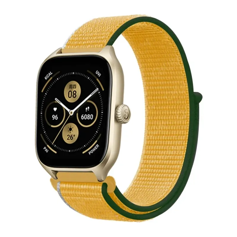 Watch 22mm Hasırlı Cırtcırtlı Kordon - Sarı