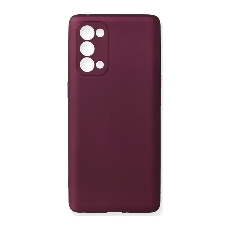Oppo Reno 5 Pro Kılıf First Silikon - Mürdüm