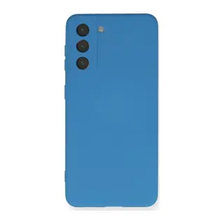 Samsung Galaxy S21 Kılıf Nano içi Kadife Silikon - Mavi