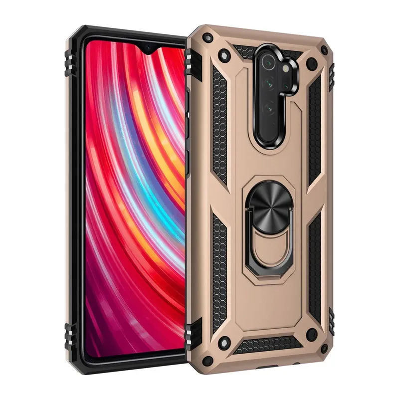 Xiaomi Redmi Note 8 Pro Kılıf Sofya Yüzüklü Silikon Kapak - Gold