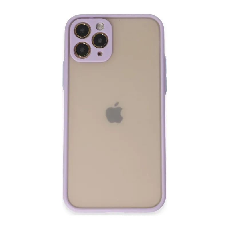 Apple iPhone 11 Pro Kılıf Montreal Silikon Kapak - Mor