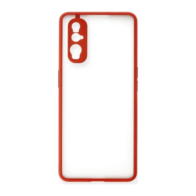Oppo Find X2 Kılıf Montreal Silikon Kapak - Kırmızı