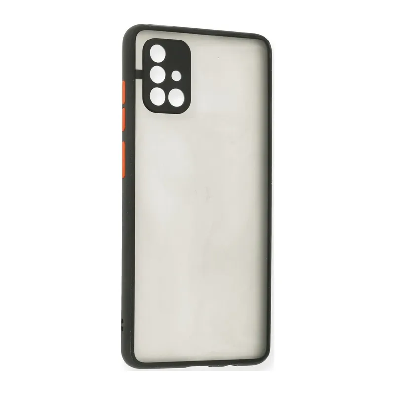 Samsung Galaxy A71 Kılıf Montreal Silikon Kapak - Siyah