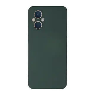 Oppo Reno 7 Lite Kılıf Nano içi Kadife Silikon - Koyu Yeşil