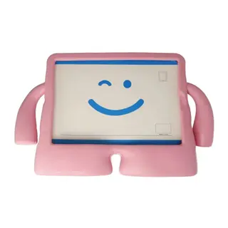 Apple iPad 4 9.7 Kılıf Karakter Tablet Silikon - Açık Pembe