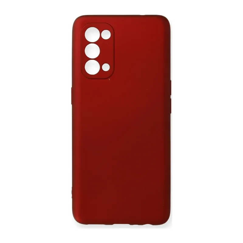 Oppo Reno 5 Kılıf First Silikon - Bordo