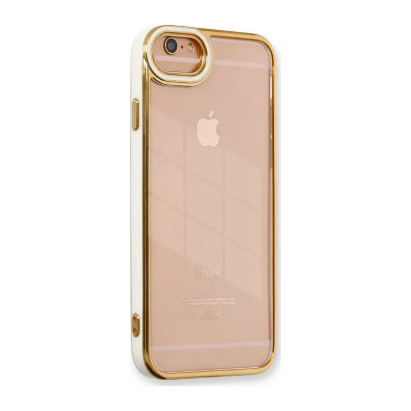 Apple iPhone 6 Kılıf Liva Lens Silikon - Beyaz