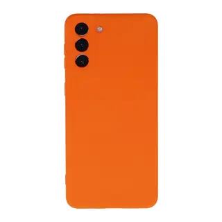 Samsung Galaxy S21 Plus Kılıf Nano içi Kadife Silikon - Turuncu