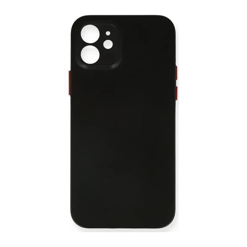 Apple iPhone 12 Kılıf PP Ultra İnce Kapak - Siyah