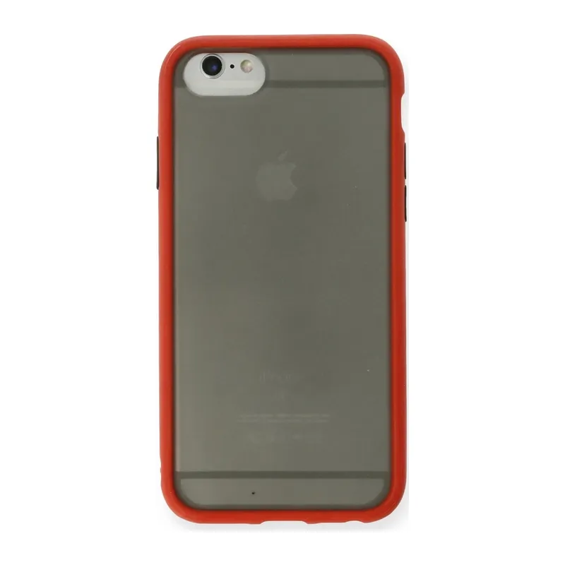 Apple iPhone 6 Kılıf Montreal Silikon Kapak - Kırmızı