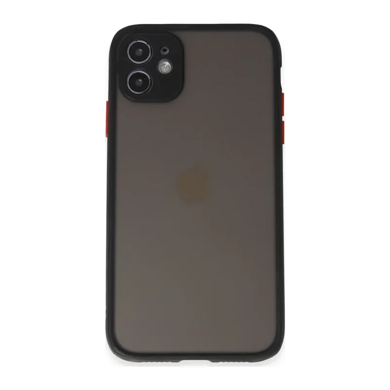 Apple iPhone 11 Kılıf Montreal Silikon Kapak - Siyah