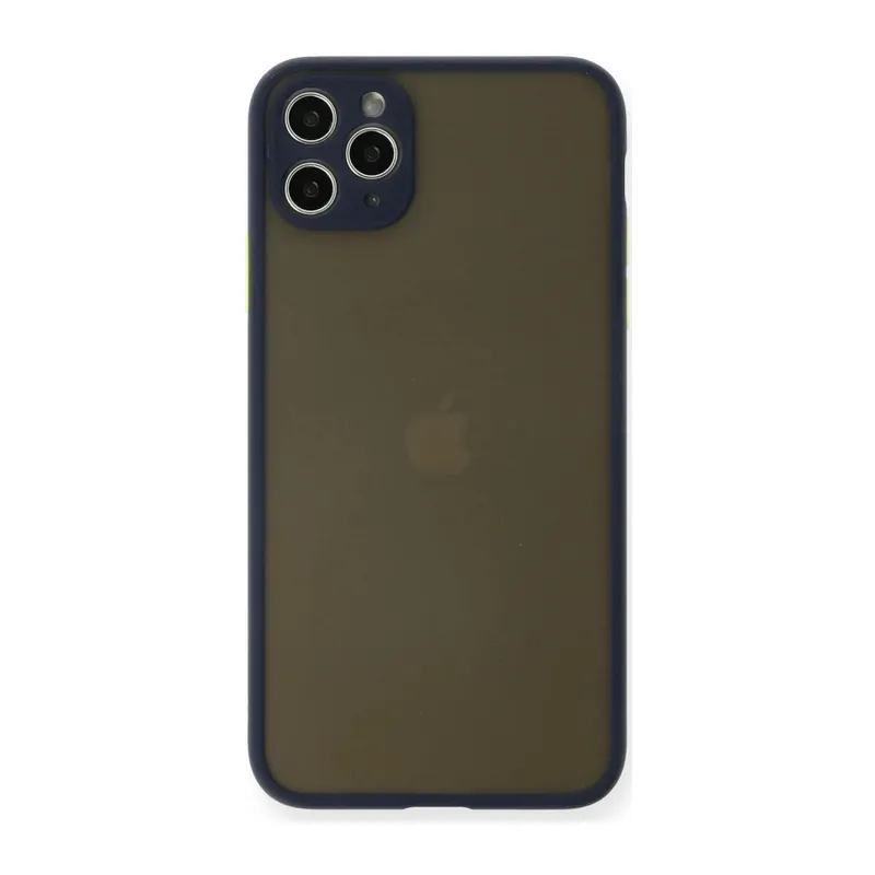 Apple iPhone 11 Pro Max Kılıf Montreal Silikon Kapak - Lacivert
