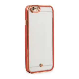 Apple iPhone 6 Kılıf Liva Lens Silikon - Kırmızı