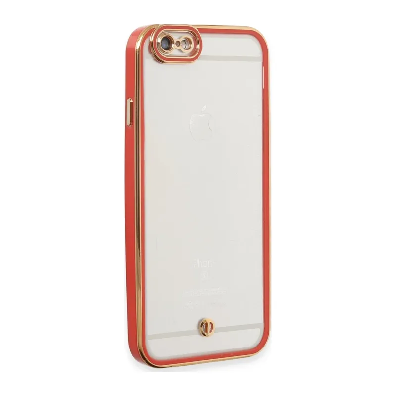 Apple iPhone 6 Kılıf Liva Lens Silikon - Kırmızı